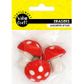 Mini Novelty Mushroom Erasers 3Pc