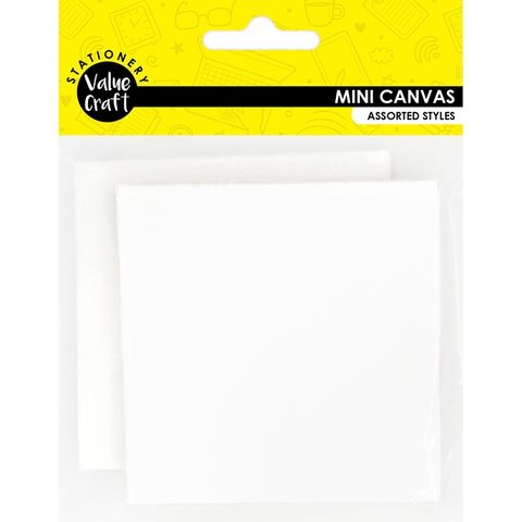 Mini Canvas 8Cm Square 2Pc