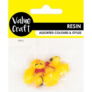 RESIN MINI ACCESSORISED DUCKS 4PCS