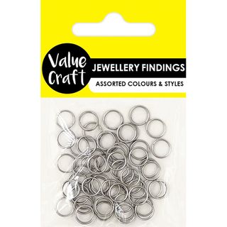 JF SPLIT RINGS 8MM SILVER 50PCS