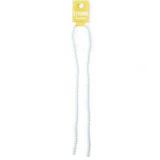 Beads Strung Glass Pearls 4mm White