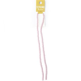 Beads Glass Pearls 4Mm Soft Pink 105Pc