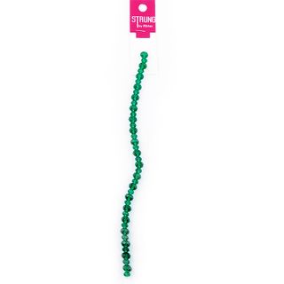 Beads Crystal Sqsh Facet Emerald 40Pc