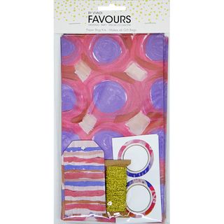 FAV PAPER BAG KIT HOT PINK MAKES 6 1PK