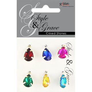 JF R.STONE T.DROP PEND CHRM RGB SLV 6PC