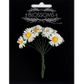 Fabric Daisy 15mm White 10Pcs