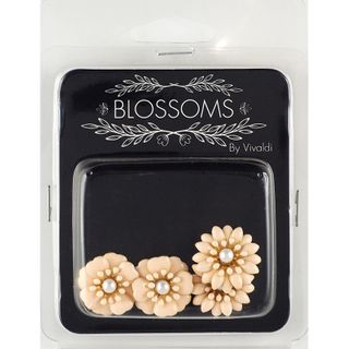 Enamel Flowers Assorted 22mm 4Pcs