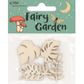 WOOD SHAPES FERNS 4PCS