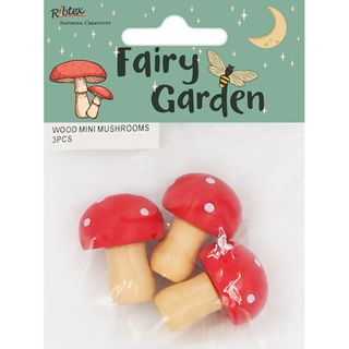 WOOD MINI MUSHROOMS 3PCS