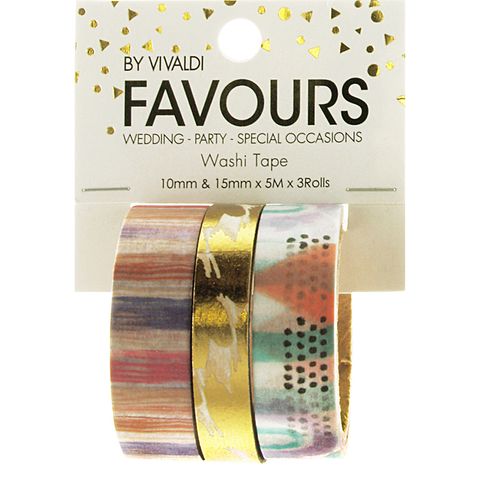 FAV WASHI TAPE 3 ROLLS 15M