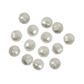 Bead Plastic Faceted Round Pearl White