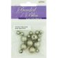 Bead Plastic Round Ab Silver 16Pc