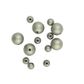 Bead Plastic Round Ab Silver 16Pc