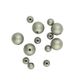 Bead Plastic Round AB Silver 16Pcs