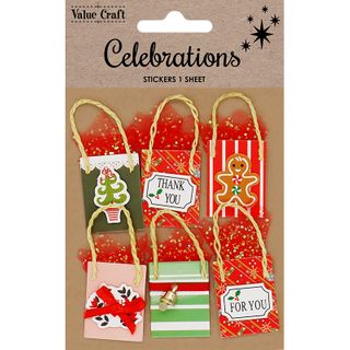 XMAS SB STICKER GIFT BAGS 1SH