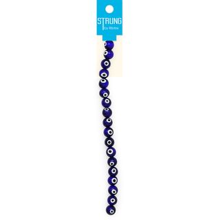 STRUNG EVIL EYE ROUND 10MM BLUE