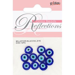 MILLEFIORI BLUE EVIL EYE DISC10PC