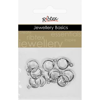 HUGGIE HOOP W EYE 12MM 10PC SILVER