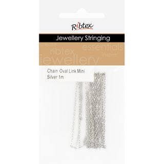 CHAIN OVAL LINK MINI SILVER 1M