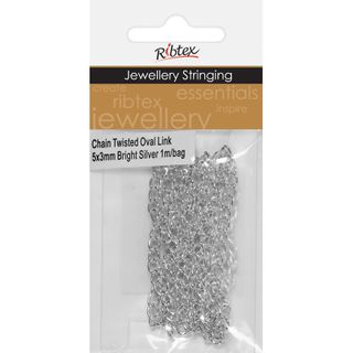 CHAIN OVAL LINK MINI SILVER 1M