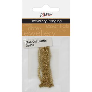 CHAIN OVAL LINK MINI GOLD 1M