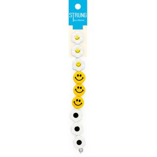 STRUNG SMILE FLOWR CERAMIC 18MM WHTYELL