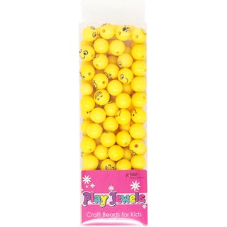 PJ SMILEY FACE PLASTIC 12MM 90GM YLW