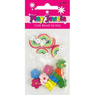 PJ WOODEN FLOWER RBOW MULTI