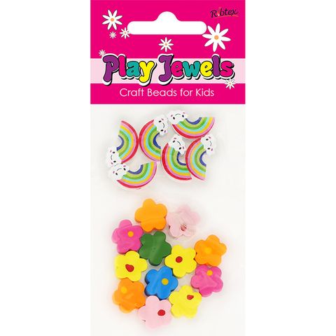 PJ WOODEN FLOWER RBOW MULTI