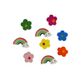 PJ WOODEN FLOWER RBOW MULTI