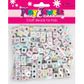 PJ ALPHABET CUBES 10MM 125gm WHITE MULTI