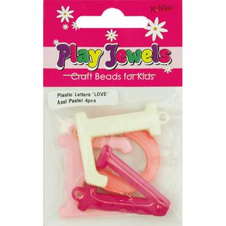 Plastic Letters Love Pastel 4Pc