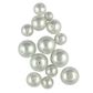PEARL GLASS BEAD MIX WHITE 49PCS