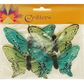 Butterfly 9.5x7cm Bright Green Blue 4Pcs