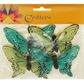 Butterfly 9.5x7cm Bright Green Blue 4Pcs