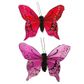 Butterfly 9.5x7cm Bright Pink Purple 4Pc