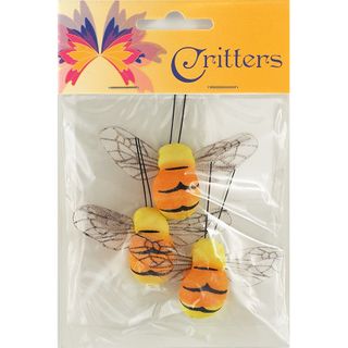 Craft Bees 3.5X6.5Cm Yellow 3Pc