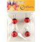 Craft Ladybirds 2X2Cm Red 4Pc