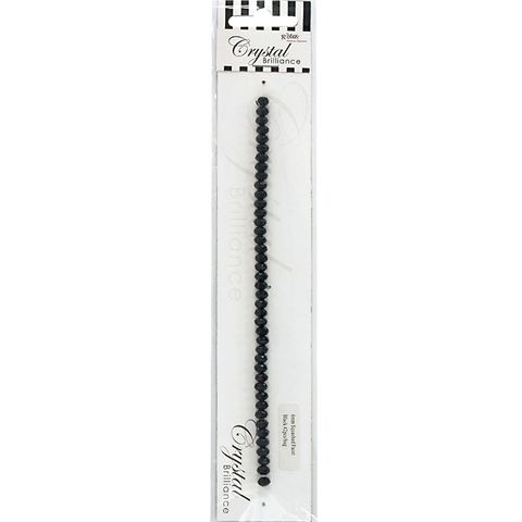 Black Crystal Squashed Faceted Bead  6mm