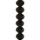 Black Crystal Squashed Faceted Bead  6mm