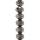 Grey Crystal Squashed Faceted Beads  6Mm