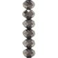 Bead Crystal Squashed Faceted 6mm Grey