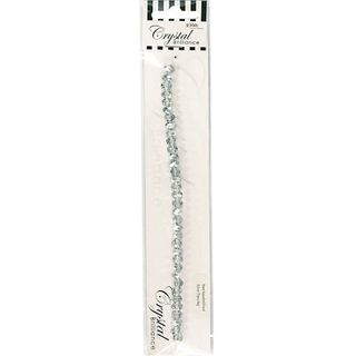 Silver Crystal Squashed Faceted Bead 8mm