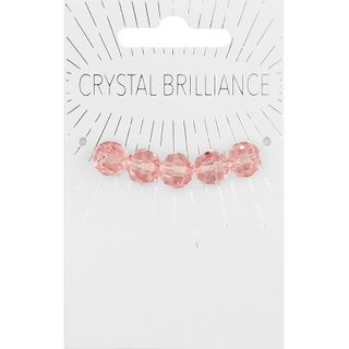 Crystal Round Faceted 9Mm Pink
