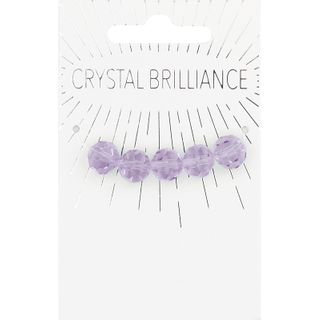Crystal Round Faceted 9Mm Lilac