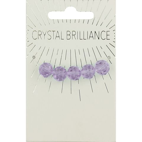 Chinese Crystal Round Faceted 9mm Lilac