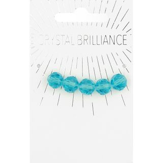 Crystal Round 9Mm Faceted 5Pc