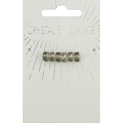 Crystal Crow 6Mm Faceted Smoke