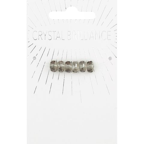 Crystal Crow 6Mm Faceted Smoke