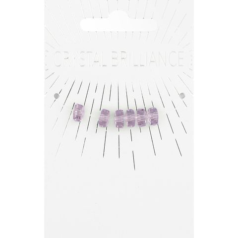 Crystal Crow 6Mm Faceted 6Pc